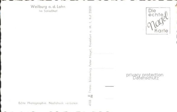 Weilburg Schlosshof Nagel Karte – Bild 2