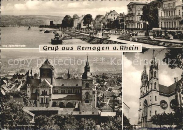 Remagen Rheinpromenade Stadtbild Marienkirche A