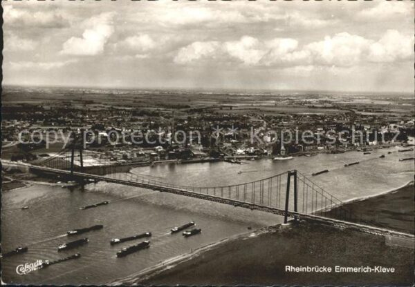 Emmerich Rhein Rheinbrücke Binnenschiffahrt Fliegerauf