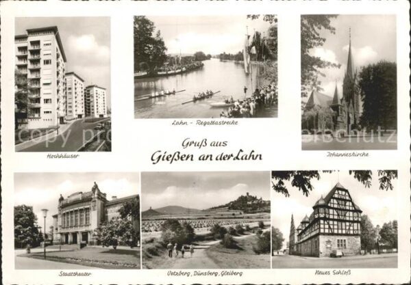 Giessen Lahn Hochhäuser Regattastrecke Johanneskirch