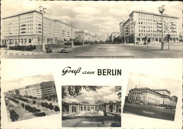 Berlin Unter den Linden Märchenbrunnen Staatso