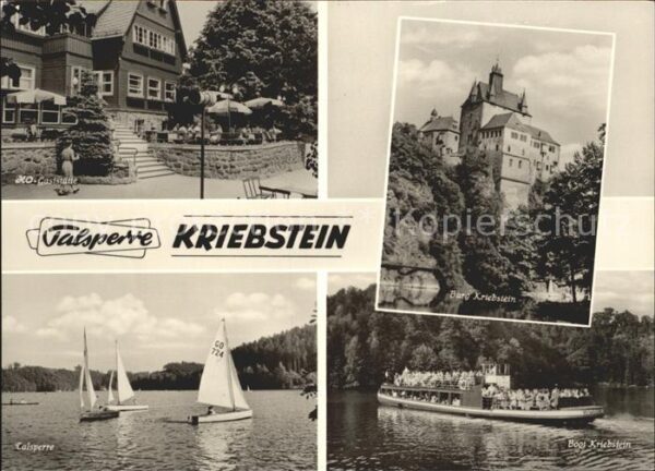 Kriebstein HO Gaststätte Burg Talsperre Boot