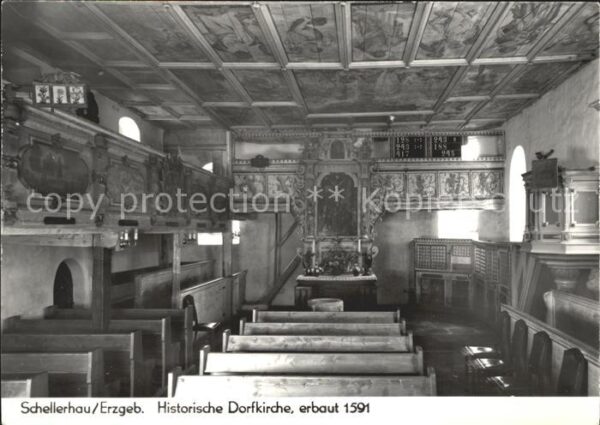 Schellerhau Historische Dorfkirche erbaut 1591 Hand