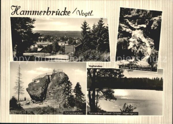 Hammerbruecke Rissfälle Wasserfall Tannenbergsthal Jä