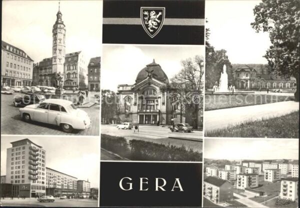 Gera Marktplatz Rathaus Strasse der Republik
