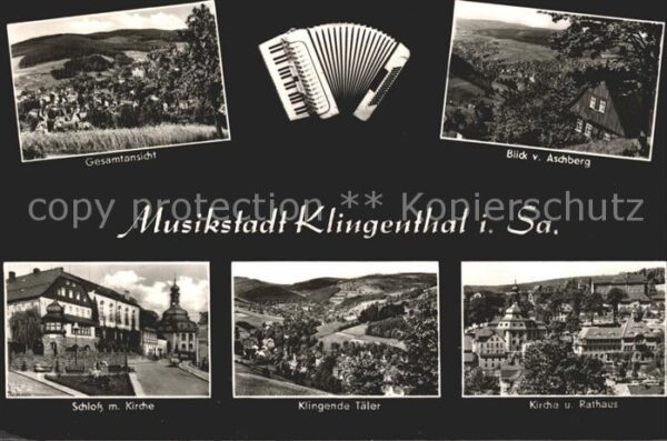 Klingenthal Vogtland Gesamtansicht Musikstadt Instrument Sch