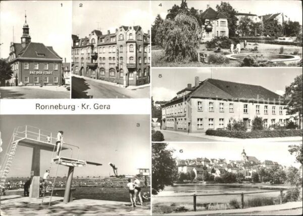 Ronneburg Thueringen Rathaus Markt HO Wismutgaststätte Hotel