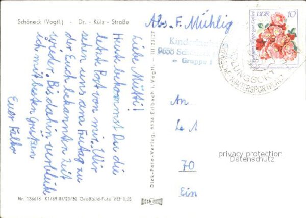 Schoeneck Vogtland Dr. Külz Strasse im Winter – Bild 2