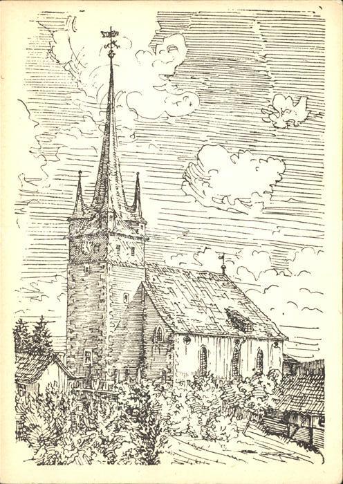 Fambach Kirche Künstlerkarte