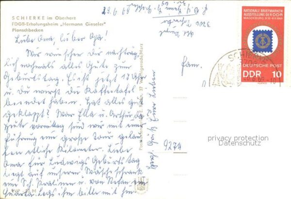 Schierke Harz Erholungsheim Hermann Gieseler Schwimmb – Bild 2