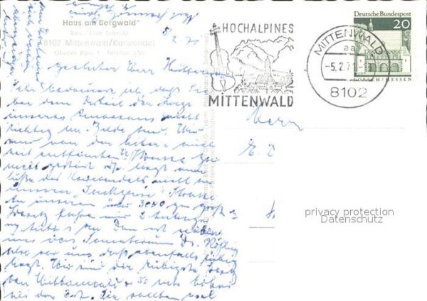 Mittenwald Bayern Haus am Bergwald – Bild 2