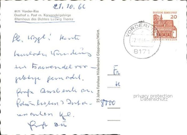 Vorderriss Gasthaus zur Post Elternhaus des Dichte – Bild 2