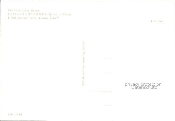 Friedrichsbrunn Harz FDGB Erholungsheim Gustav Zabel – Bild 2