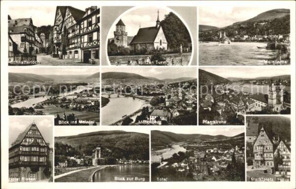 Miltenberg Main Schnatterloch Turm Maintal Kirche Markt