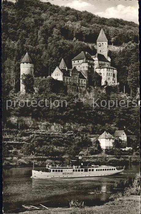 Zwingenberg Baden Neckar Schloss Ausflugsdampfer