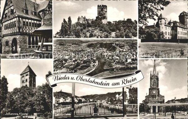 Niederlahnstein Oberlahnstein Weinbrunnen Rathaus Burg