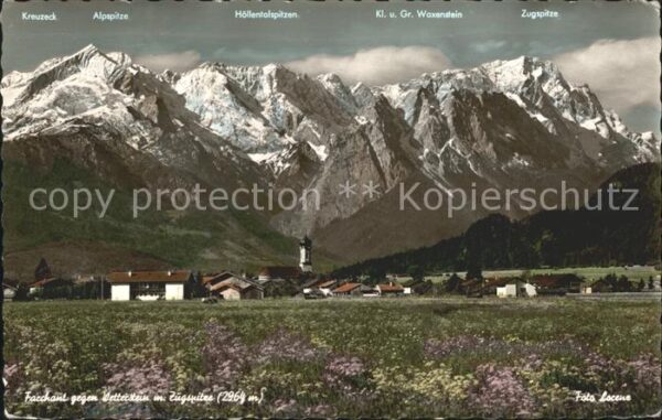 Farchant Gesamtansicht mit Wetterstein und Zugsp