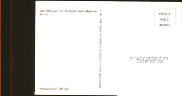 Bleilochtalsperre Stausee Saaletalsperre Kloster Handabzu – Bild 2
