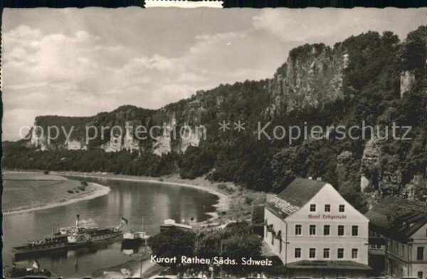 Rathen Saechsische Schweiz Hotel Erbgericht Elbe Dampfer Elbsandst