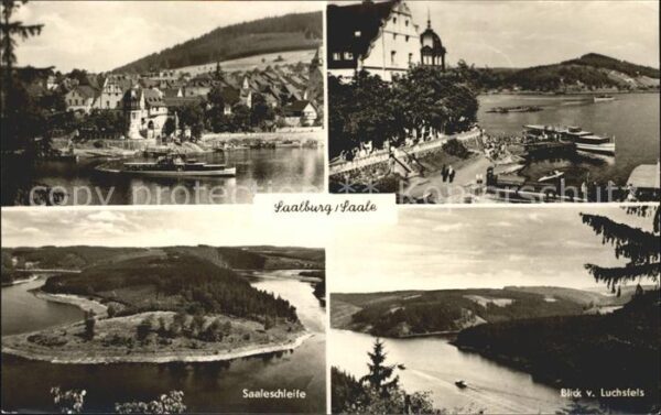 Saalburg Saale Teilansichten Blick vom Luchsfels Saale