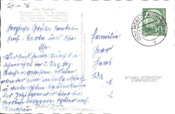 Heimbach Schwammenauel Rurtalsperre Restaurant Seehof Sperrmau – Bild 2