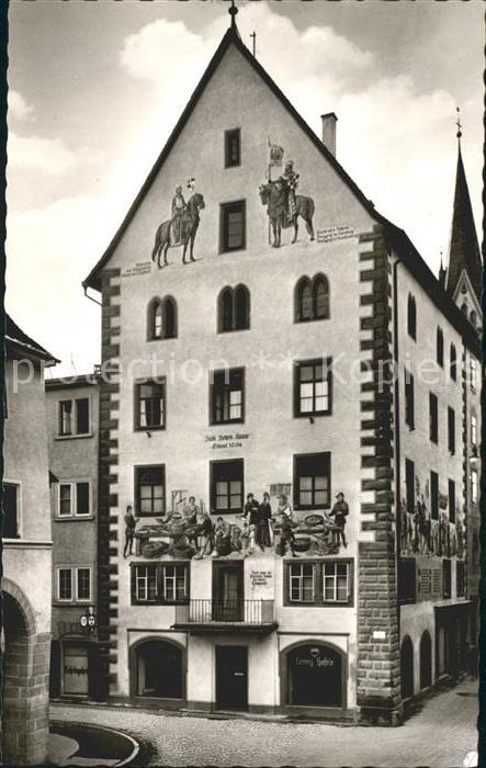 Konstanz Bodensee Das hohe Haus Bürgerhaus Fassadenmalere