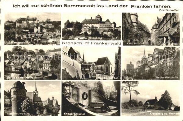 Kronach Oberfranken Veste Zeughaushof Stadtmauer Bamberger