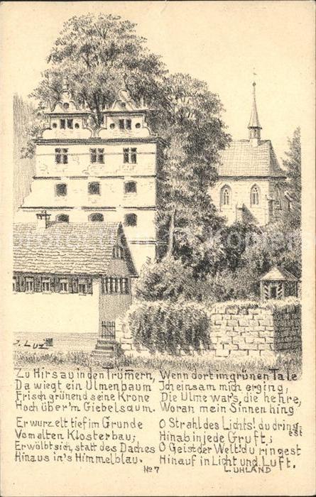 Hirsau Künstler Steinzeichnung J. Luz Serie I