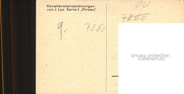 Hirsau Künstler Steinzeichnung J. Luz Serie I – Bild 2