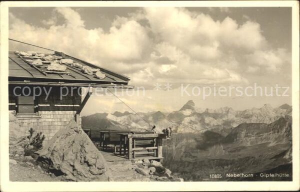 Nebelhorn Gipfelhütte Alpenpanorama