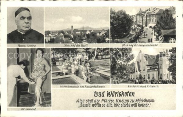 Bad Woerishofen Stadtbild Pfarrer Kneipp Kurpromenade K