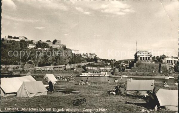 Koblenz Rhein Deutsches Eck mit Ehrenbreitstein Campi