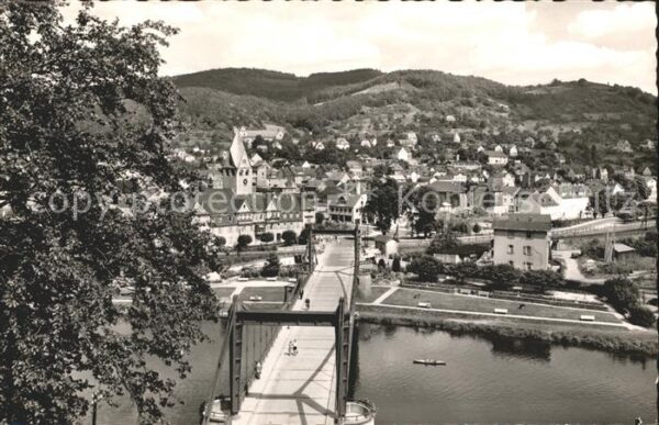 Nassau Lahn Stadtbild mit Lahnbrücke