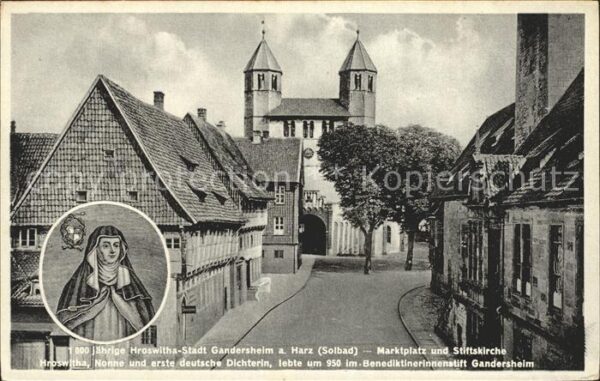 Gandersheim Bad 1000jährige Hroswitha Stadt Nonne Markt