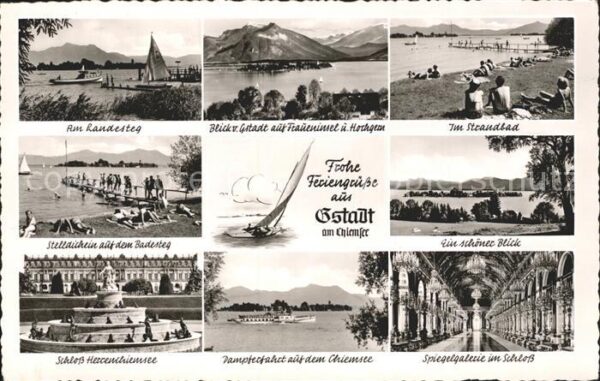 Gstadt Chiemsee Randesteg Fraueninsel Strandbad Spiegel