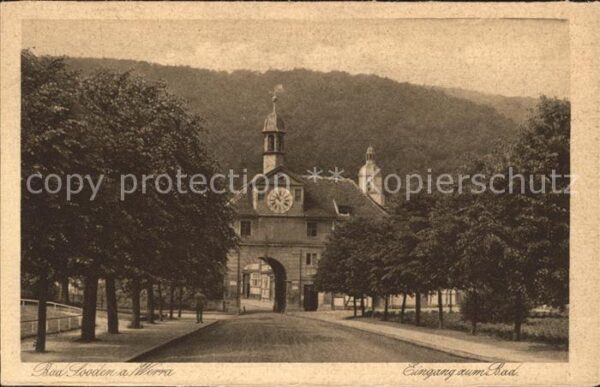 Bad Sooden-Allendorf Eingang zum Bad Kupfertiefdruck