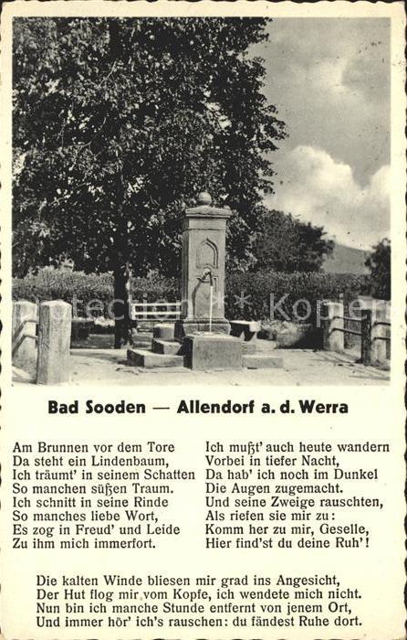 Bad Sooden-Allendorf Zimmersbrunnen Alte Linde Volkslied Am