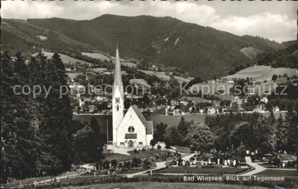 Bad Wiessee Kirche Friedhof Blick auf Tegernsee