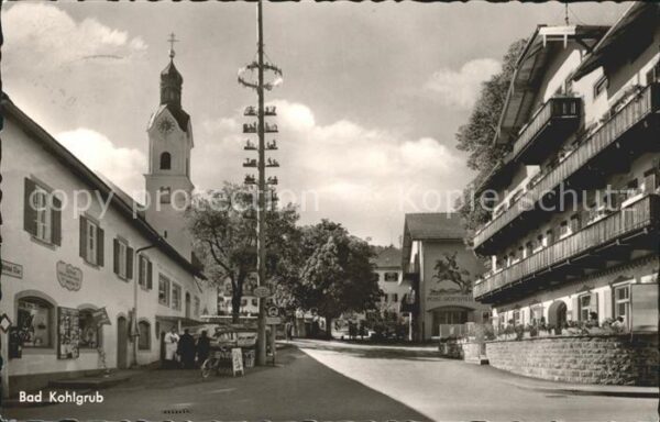 Bad Kohlgrub St Martin Strasse und Hotel Post Kirche