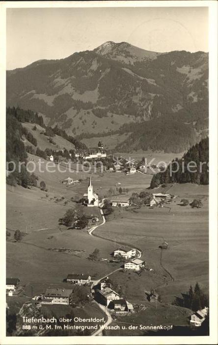 Tiefenbach Oberstdorf Panorama mit Wasach und Sonnenkopf