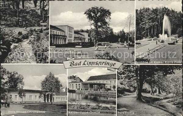 Bad Lippspringe Jordan Quelle Kaiser Karls Park Fontäne