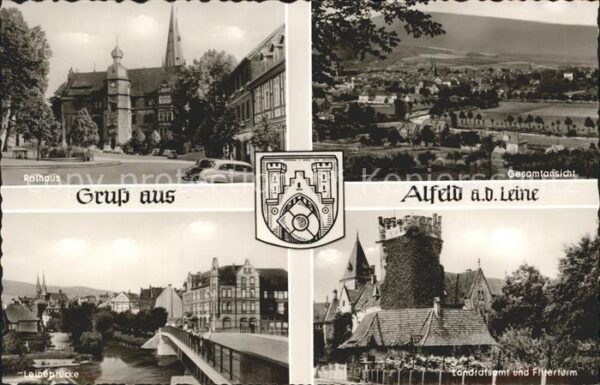 Alfeld Leine Gesamtansicht Rathaus Landratsbamt Turm