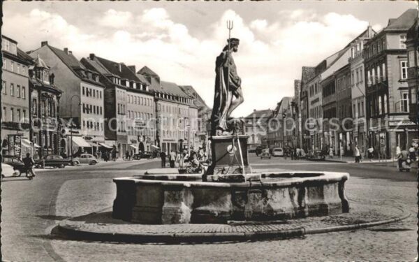 Bayreuth Marktplatz mit Neptunbrunnen