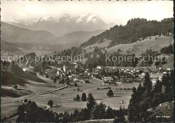 Oberstaufen Gesamtansicht Schrothkurort Alpenpanora