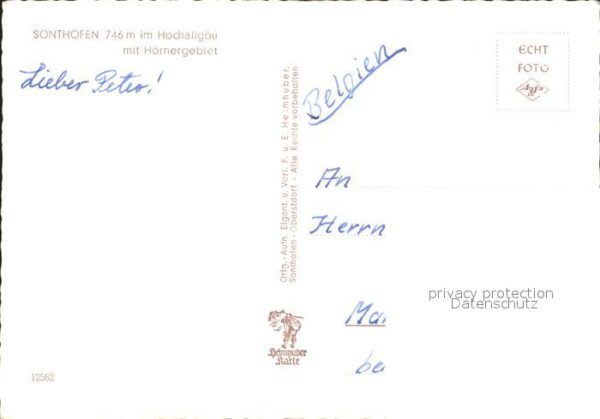 Sonthofen Oberallgaeu Ortsansicht mit Kirche Hörnergebiet Win – Bild 2