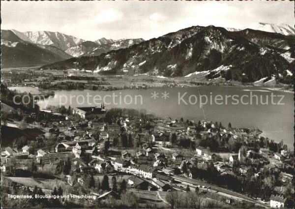 Tegernsee Panorama Blauberge und Hirschberg