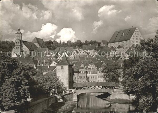 Schwaebisch Hall Blick von der Mauerstrasse Michaelskirc