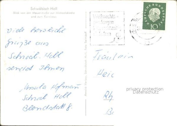 Schwaebisch Hall Blick von der Mauerstrasse Michaelskirc – Bild 2