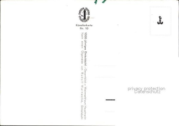 Dinkelsbuehl Weinmarkt Hauptmarkt Künstlerkarte Nr 1 – Bild 2