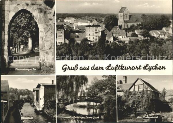 Lychen Fürstenberger Tor Ortsansicht Kirche Mü